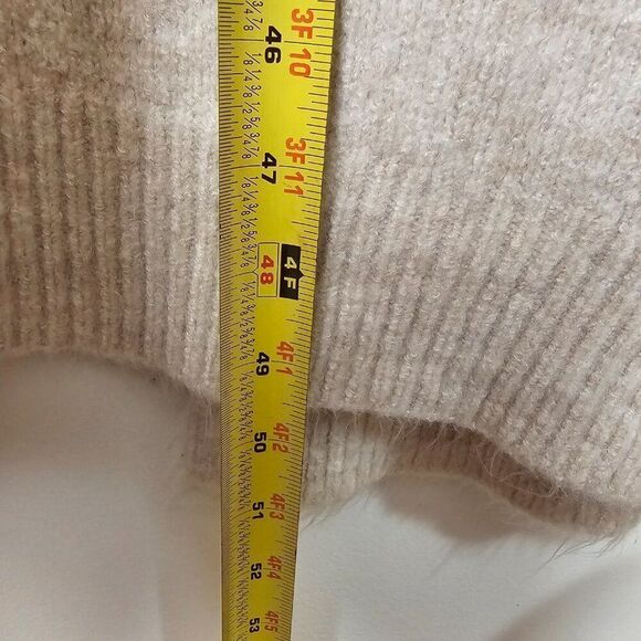 NEVER WORN LEITH CABLE KNIT COZY DUSTER / LONG OATMEAL CARDIGAN SIZE MEDIUM - Picture 16 of 16